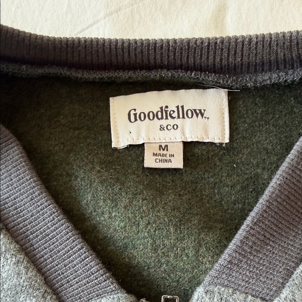 Goodfellow & Co Gray Zip Up Bomber Sweater - Picture 2 of 4